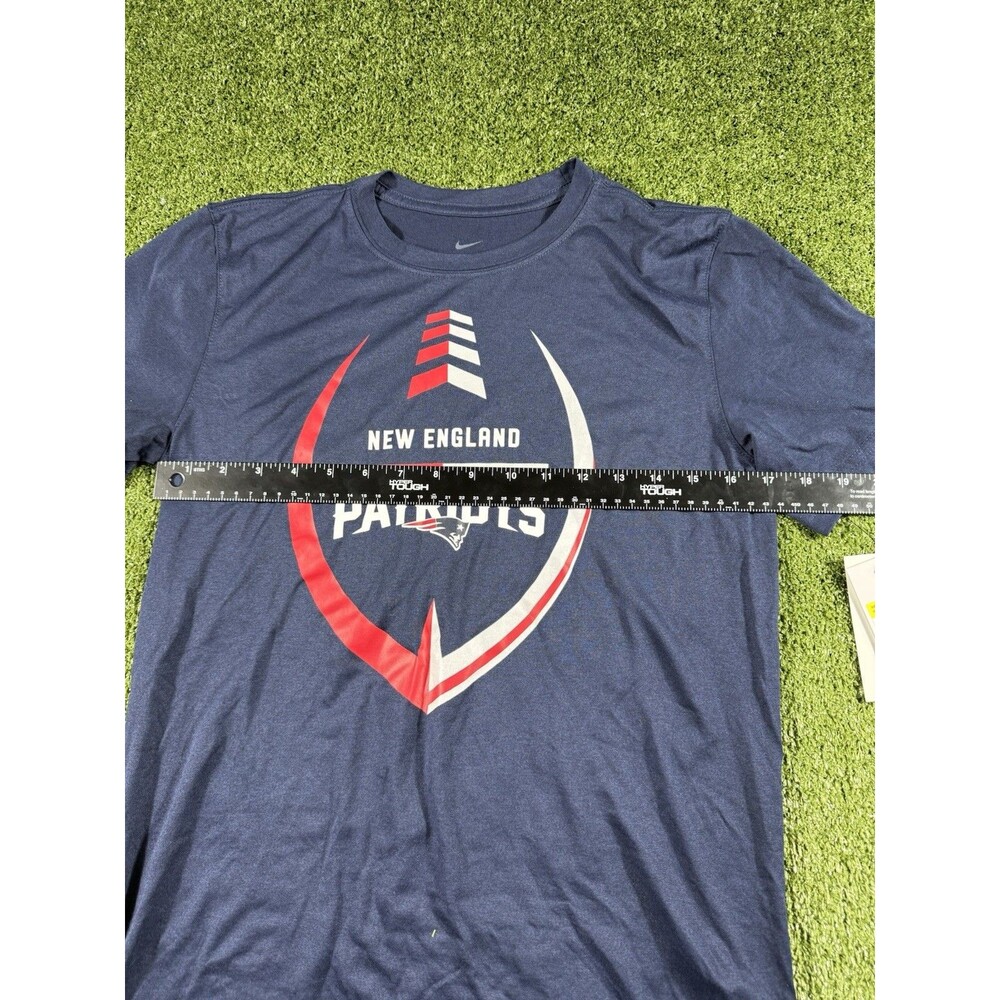 NWT Men's S Nike Dri-Fit Tee NFL New England Patriots Long Sleeve T-Shirt Blue - Picture 6 of 7